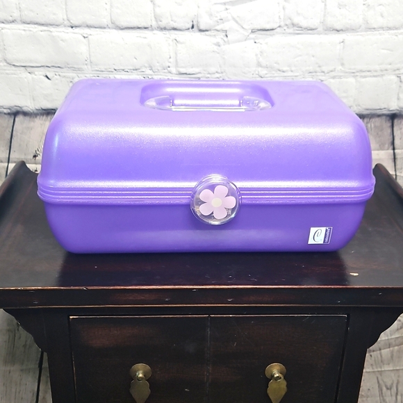 RARE Y2K Caboodles Purple with Silver Sparkles Box, Jewelry or cosmentic Case - Picture 1 of 4